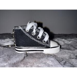 High Top Canvas Sneaker Keychain Key Ring Fob Holder Gym Basketball